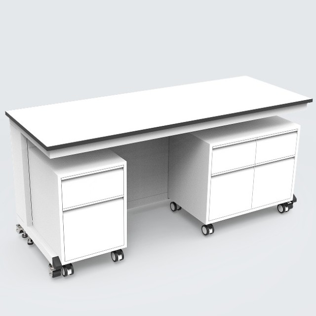 Customized Color C Frame Lab Workstation With Wheel for School Use