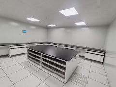 New Design Food Laboratory Island Bench with Tools Drawer Floor Mounted Water Proof Lab Cabinet for Factory Use