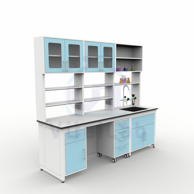 Vital Lab Custom Color Modern Metal Laboratory Bench Reagent Rack Open Shelf Strong Wall Support Epoxy Powder Coating Commercial