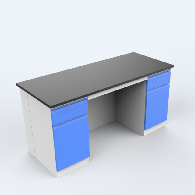 Customized VitalLab Modern Metal Workbench Epoxy Powder Coating Phenolic Resin Worktop 4 Drawers Silence Doors Water Laboratory