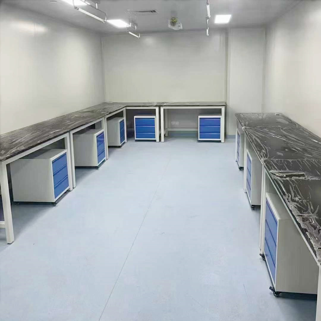 Mobile Lab Workbench with Casters Modular Steel Frame Laboratory Bench