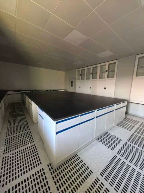 Modern Metal Laboratory Furniture Phenolic Resin Countertop Lab Bench with Cabinet for School Lab