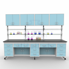 Laboratory Work Table for School Science Lab Hospital Lab Workcase with Open Shelf