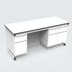 Modern Industrial Chemistry Lab Furniture Benches Epoxy Resin Worktop Strong Alkali Resistant Epoxy Powder Coated Durable Metal