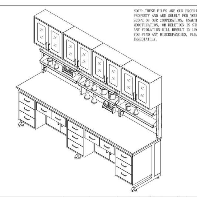 Laboratory Workbench with Cupboard Steel Frame Storage Lab Table
