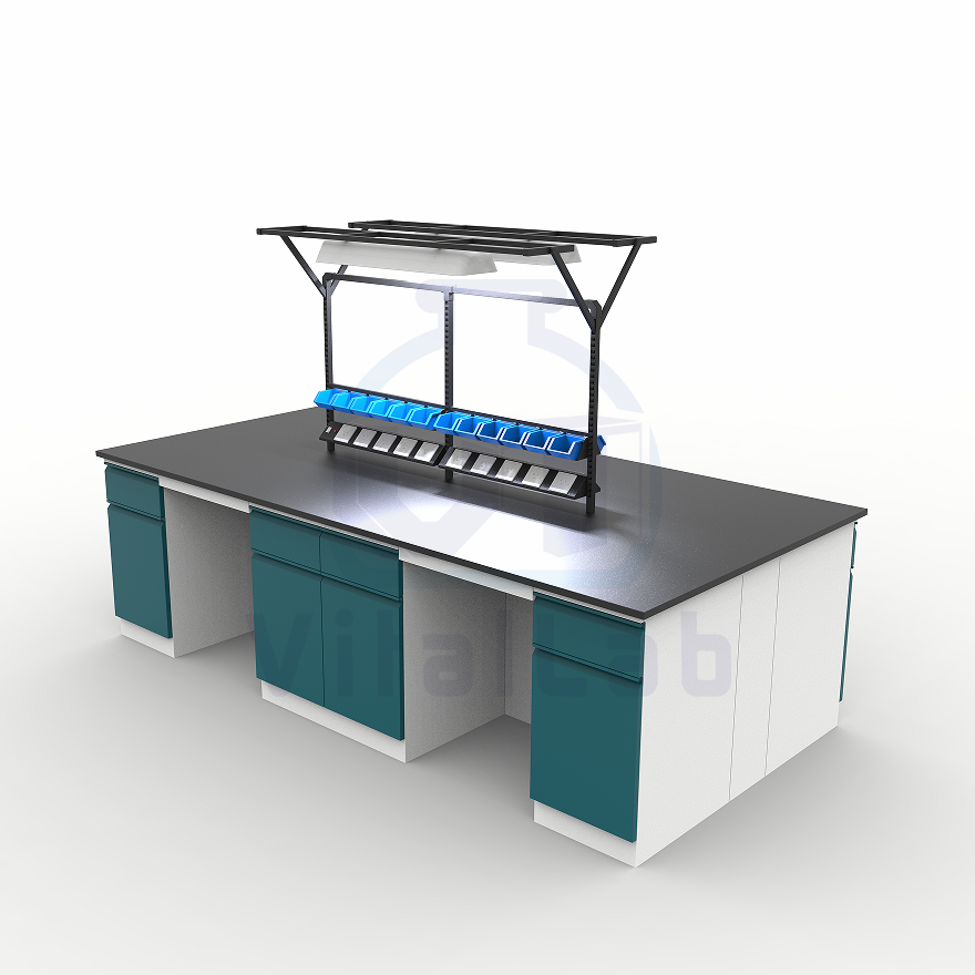 New Design Modern Iron Lab Workstation High Temperature Resistance Strong Alkali Resistant Laboratory Benches Furniture
