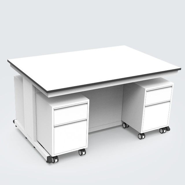 Best Selling VitalLab Modern Metal Chemistry Laboratory Table Corrosion Resistance Stainless Steel Worktop Epoxy Coating