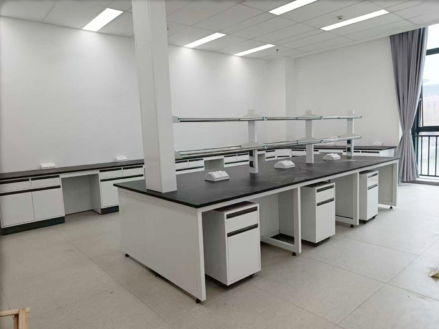 Mobile Lab Workbench with Casters Modular Steel Frame Laboratory Bench