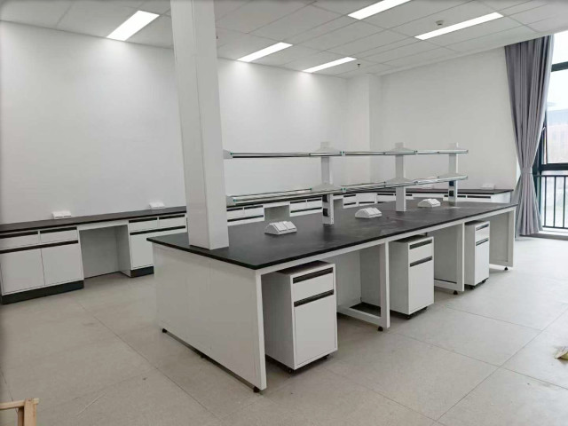 Mobile Lab Workbench with Casters Modular Steel Frame Laboratory Bench