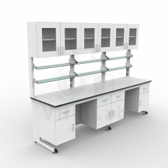 Easy Assembly Steel Laboratory Workbench Modern Design Pre-assembled Sections Lab Cabinet for Quick Setup Use Epoxy Powder