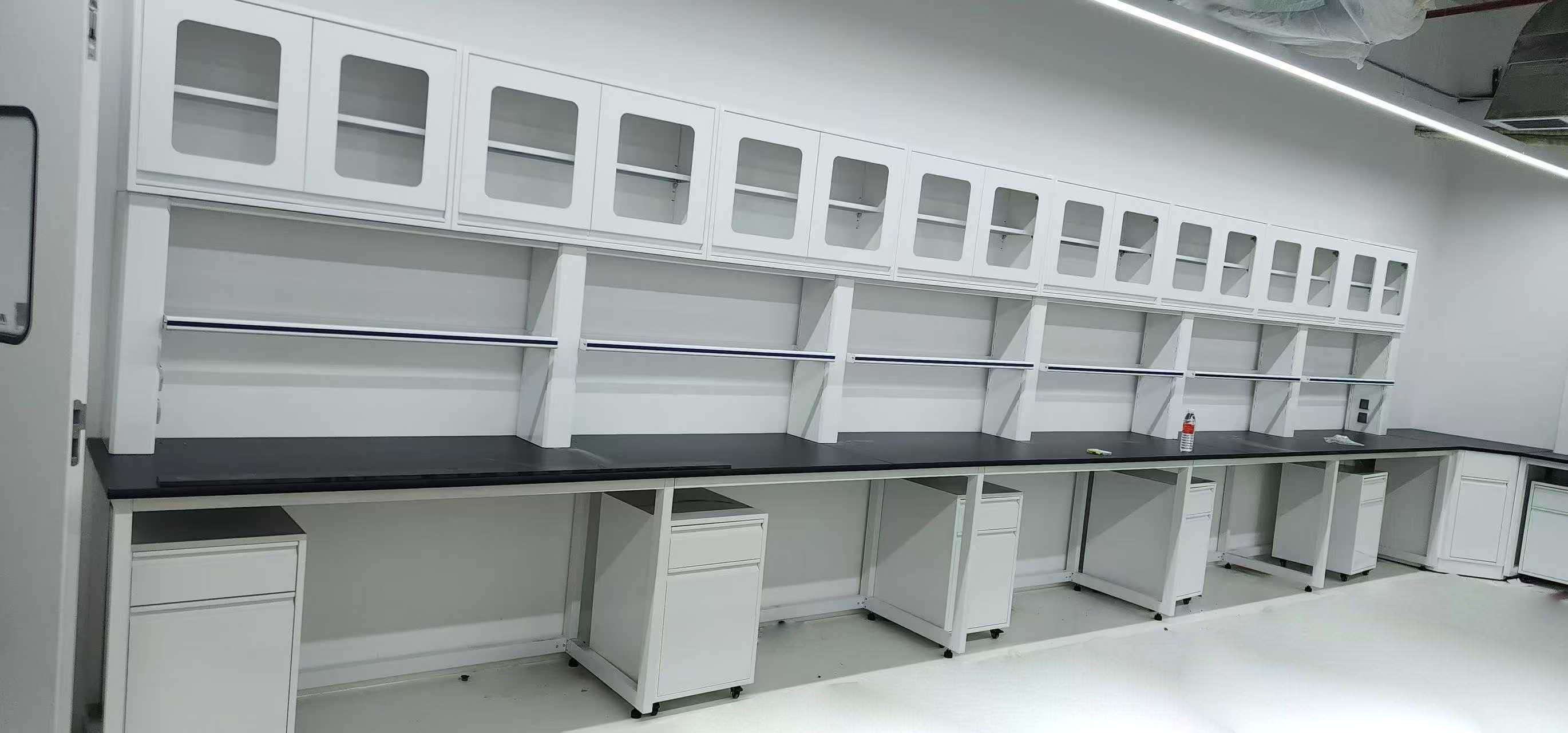 Mobile Lab Bench with Locking Casters Modular Steel Laboratory Workstation