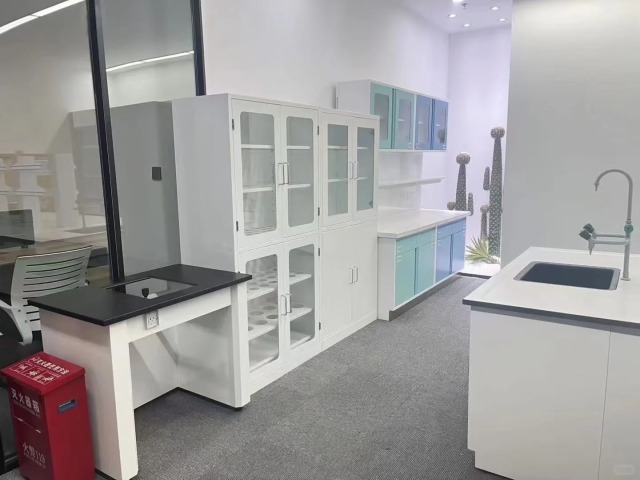 Customized Modern Metal Laboratory Furniture Lab Bench Medical Cabinet Workbench with C Frame and Stainless Steel Worktop