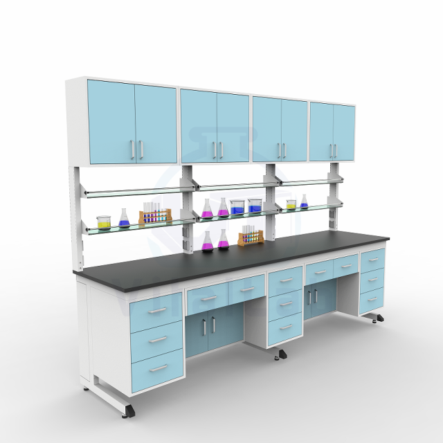 Laboratory Work Table for School Science Lab Hospital Lab Workcase with Open Shelf