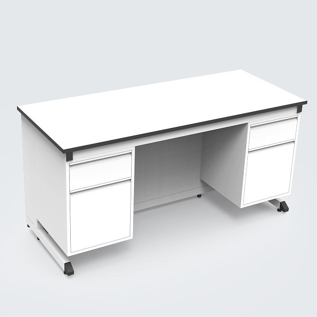 Heavy Duty Suspend C Frame Lab Workbench With Water Sink and Rack Lab Bench With Upper Open Shelf For Hospital