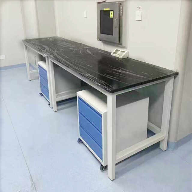 Mobile Lab Workbench with Casters Modular Steel Frame Laboratory Bench