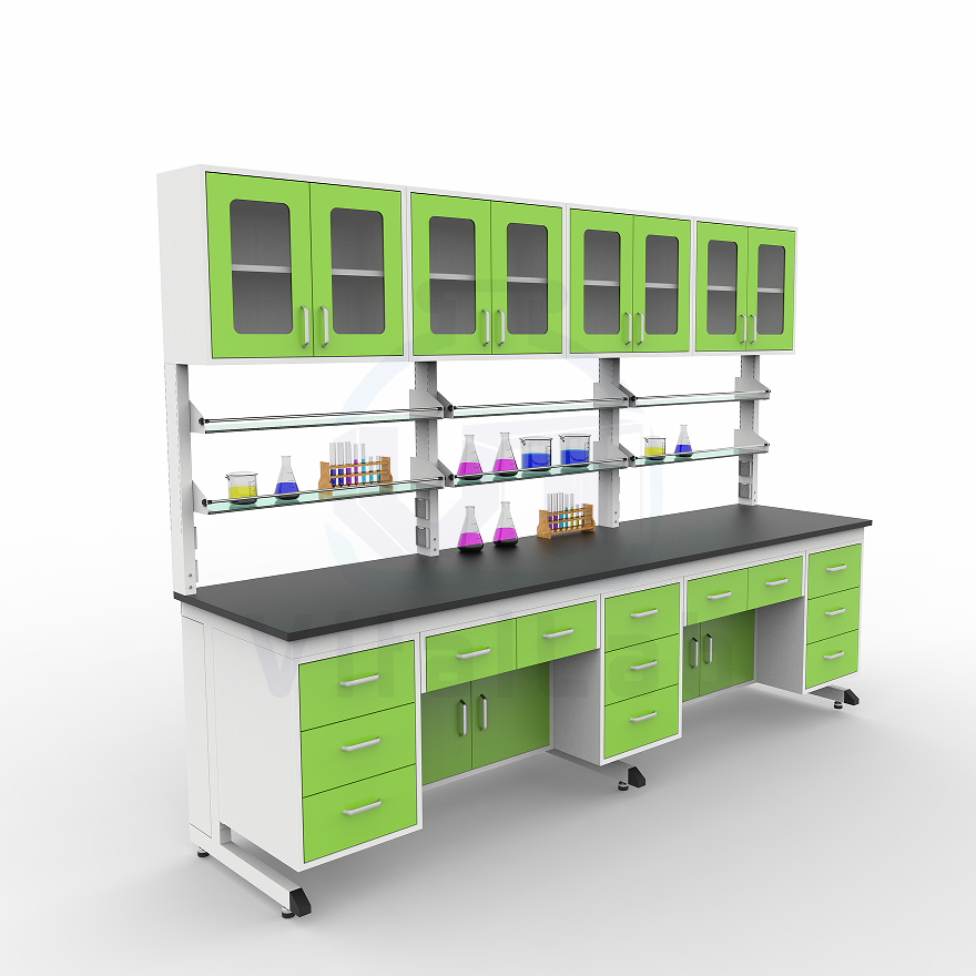 VitalLab Hot Selling CE Certified Modern Metal Lab Bench H Frame Epoxy Resin Surface Strong Alkali Resistance Water Furniture