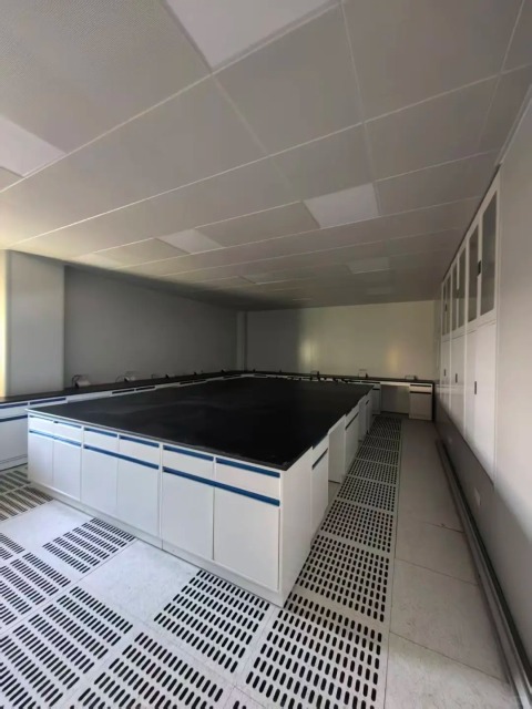 New Design Food Laboratory Island Bench with Tools Drawer Floor Mounted Water Proof Lab Cabinet for Factory Use