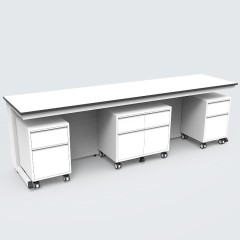 Customized Color C Frame Lab Workstation With Wheel for School Use