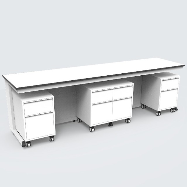 Customized Color C Frame Lab Workstation With Wheel for School Use