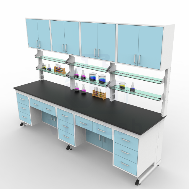Laboratory Work Table for School Science Lab Hospital Lab Workcase with Open Shelf