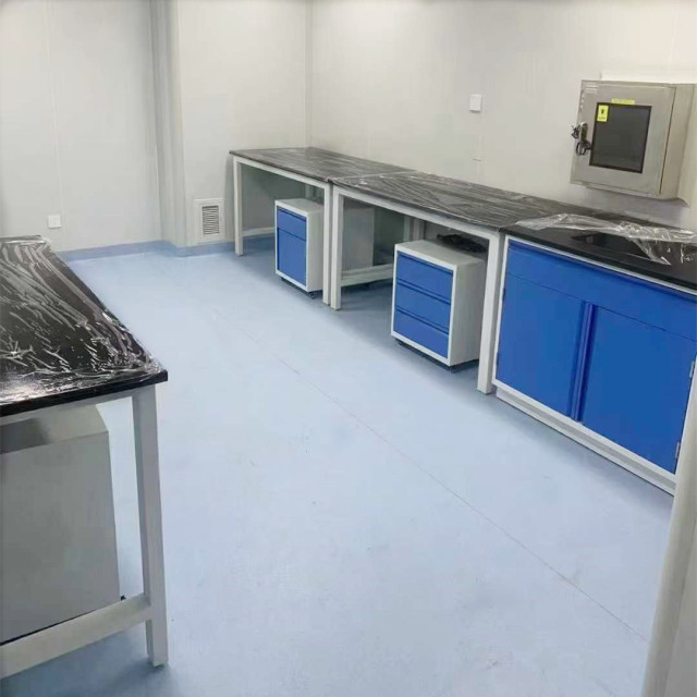 Mobile Lab Workbench with Casters Modular Steel Frame Laboratory Bench