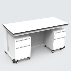 Customized Color C Frame Lab Workstation With Wheel for School Use