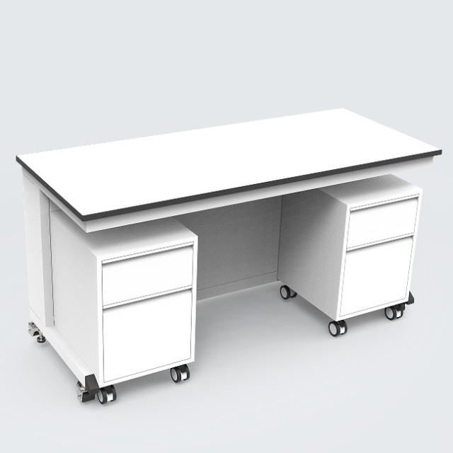 Customized Color C Frame Lab Workstation With Wheel for School Use