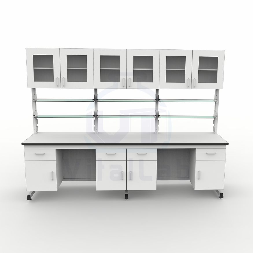 Easy Assembly Steel Laboratory Workbench Modern Design Pre-assembled Sections Lab Cabinet for Quick Setup Use