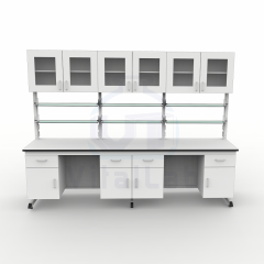 Easy Assembly Steel Laboratory Workbench Modern Design Pre-assembled Sections Lab Cabinet for Quick Setup Use Epoxy Powder