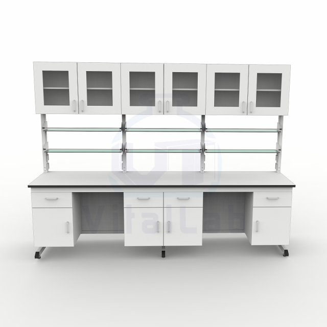 Easy Assembly Steel Laboratory Workbench Modern Design Pre-assembled Sections Lab Cabinet for Quick Setup Use Epoxy Powder