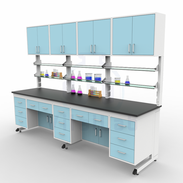 Laboratory Work Table for School Science Lab Hospital Lab Workcase with Open Shelf
