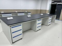 Mobile Modular Benches Industrial Workbenches with Cabinets Modern Metal Design Specialized Medical Lab Furniture