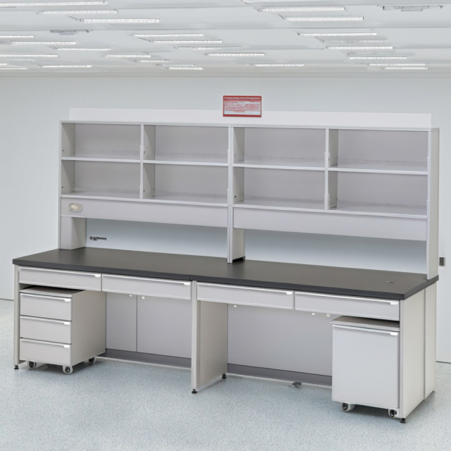 Modular Modern Epoxy Resin Industrial Commercial Laboratory Furniture Workbench Customizable Drawers Hospital School Lab