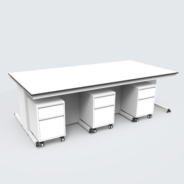 Best Selling VitalLab Modern Metal Chemistry Laboratory Table Corrosion Resistance Stainless Steel Worktop Epoxy Coating