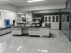 Modern Metal Lab Cabinet LED Light Epoxy Powder Coated Finish Lab Island Bench Water Sink for Hospital Dental University Use