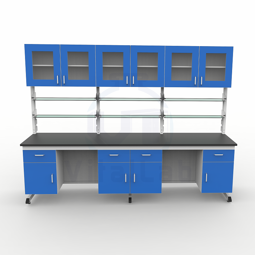 Lab Bench with Drawers Steel Frame Storage Laboratory Workbench