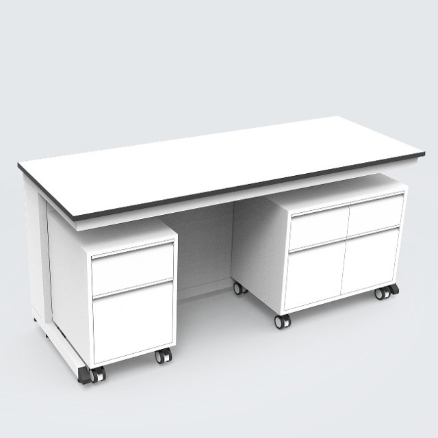 Customized Color C Frame Lab Workstation With Wheel for School Use