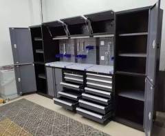 Heavy-Duty Multifunctional Metal Tool Cabinet with Wheels for Home Garage Workshop Repair Shop Parts Storage