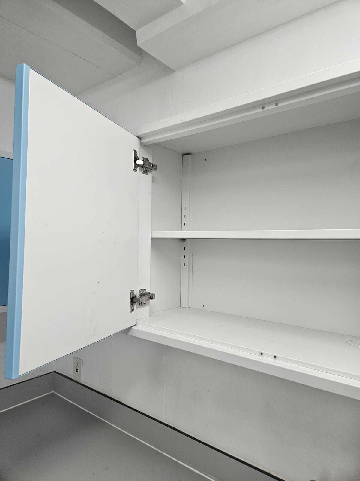 Pharmacy Laboratory Modern Metal Lab Table with Cabinet Storage Laboratory Workbench