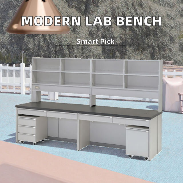 Modular Modern Epoxy Resin Industrial Commercial Laboratory Furniture Workbench Customizable Drawers Hospital School Lab
