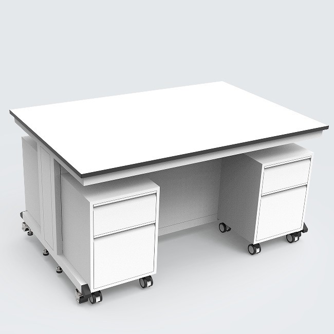 Modular Lab Bench with Wheel Metal Mobile Lab Cabinet with Castor