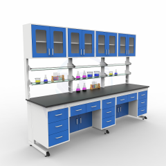Lab Bench Epoxy Resin Worktop Chemical Resistant Steel Frame Lab Table