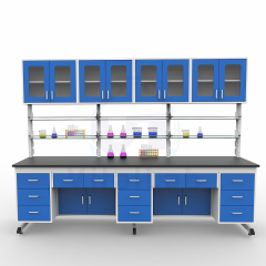 Lab Bench Epoxy Resin Worktop Chemical Resistant Steel Frame Lab Table