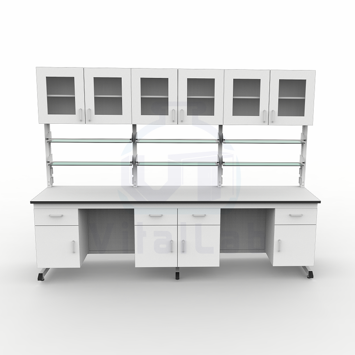Easy Assembly Steel Laboratory Workbench Modern Design Pre-assembled Sections Lab Cabinet for Quick Setup Use