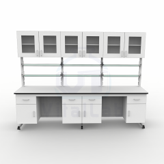 Easy Assembly Steel Laboratory Workbench Modern Design Pre-assembled Sections Lab Cabinet for Quick Setup Use Epoxy Powder