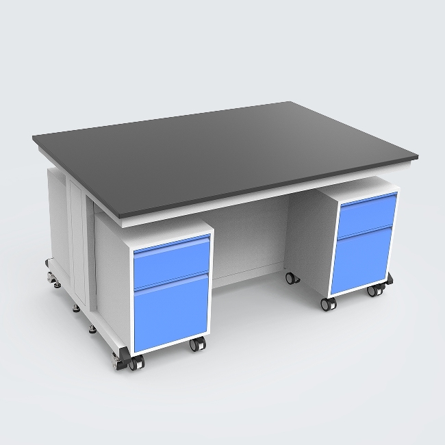 Modern Design Commercial Furniture Movable Lab Island Benches without Water