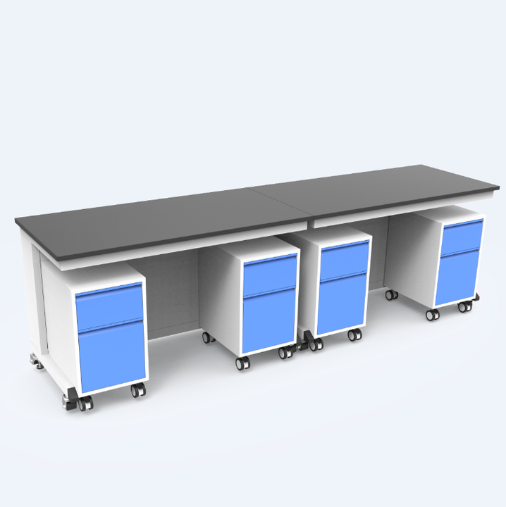 Modular Mobile C Frame Lab Bench with Movable Cabinet for University