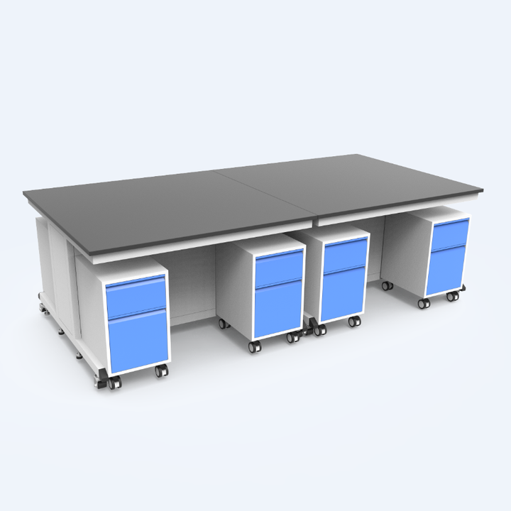 Modern Design Commercial Furniture Movable Lab Island Benches without Water