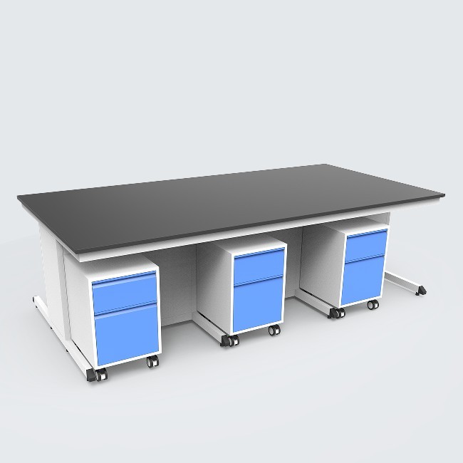 Modern Design Commercial Furniture Movable Lab Island Benches without Water