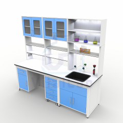 ISO Certified Modern Metal Chemical Proof Lab Bench Table with Easy Installation and Water Sink